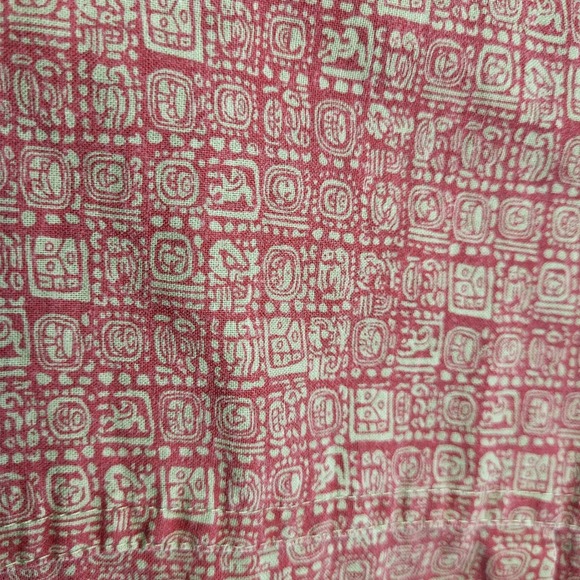 L.L.Bean Mens XL-Tall Button Down Camp Short Sleeve Shirt Traditional Fit Tribal - Picture 7 of 7